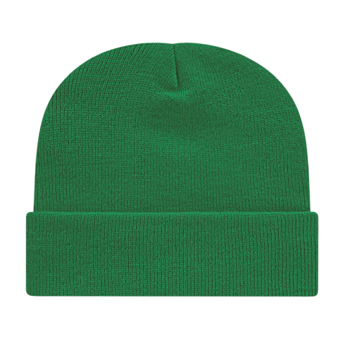 KNIT CAP WITH CUFF ADULT TRUE KELLY GREEN